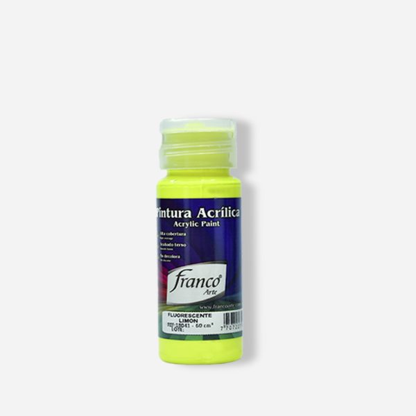 Pintura Acrilica 60ML Fluorecente